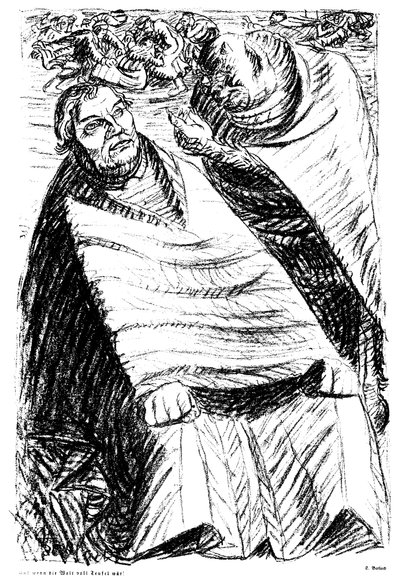 And if the World Were Full of Devils! by Ernst Barlach